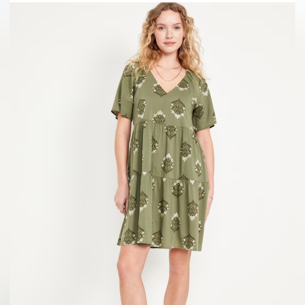 V-neck mini swing dress Old Navy